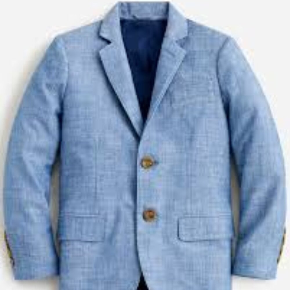 J. Crew / Crewcuts Boys' Ludlow Suit: Ludlow Jacket w/ Pant in Chambray Size 10